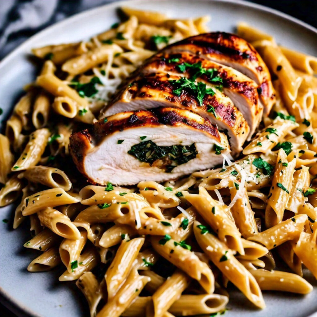 Garlic Creamy Chicken Pasta 