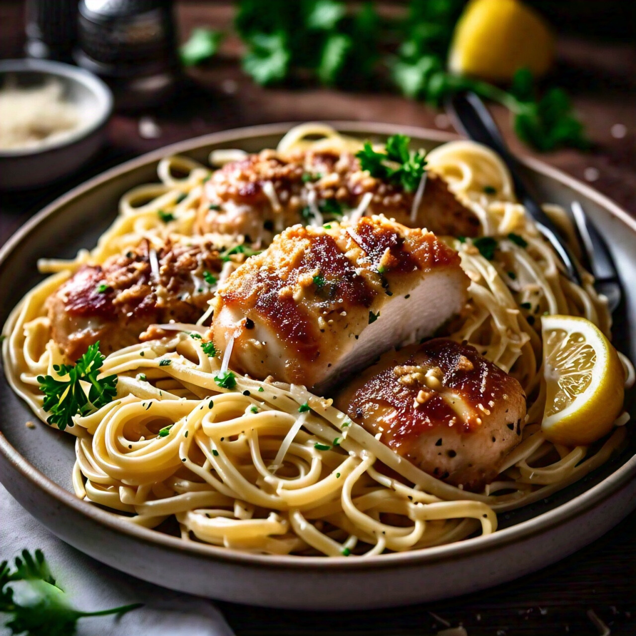 Garlic Parmesan Chicken Pasta: A Creamy Delight for Dinner