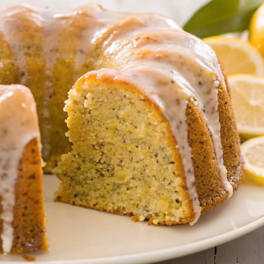 Glazed Lemon Poppy Seed Bundt Cake